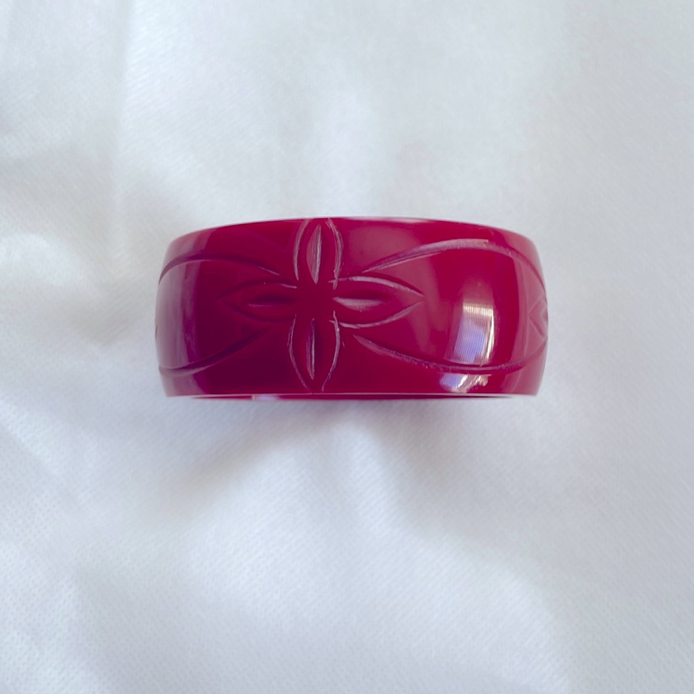 Deep red lucite bracelet